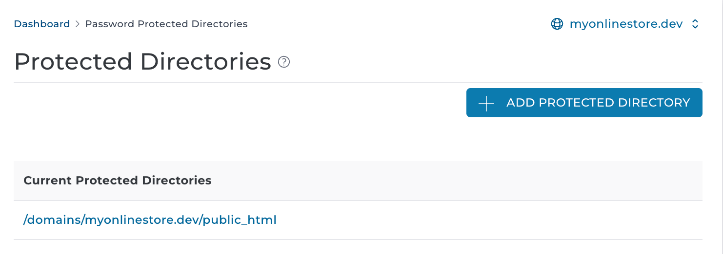 Old protected directories