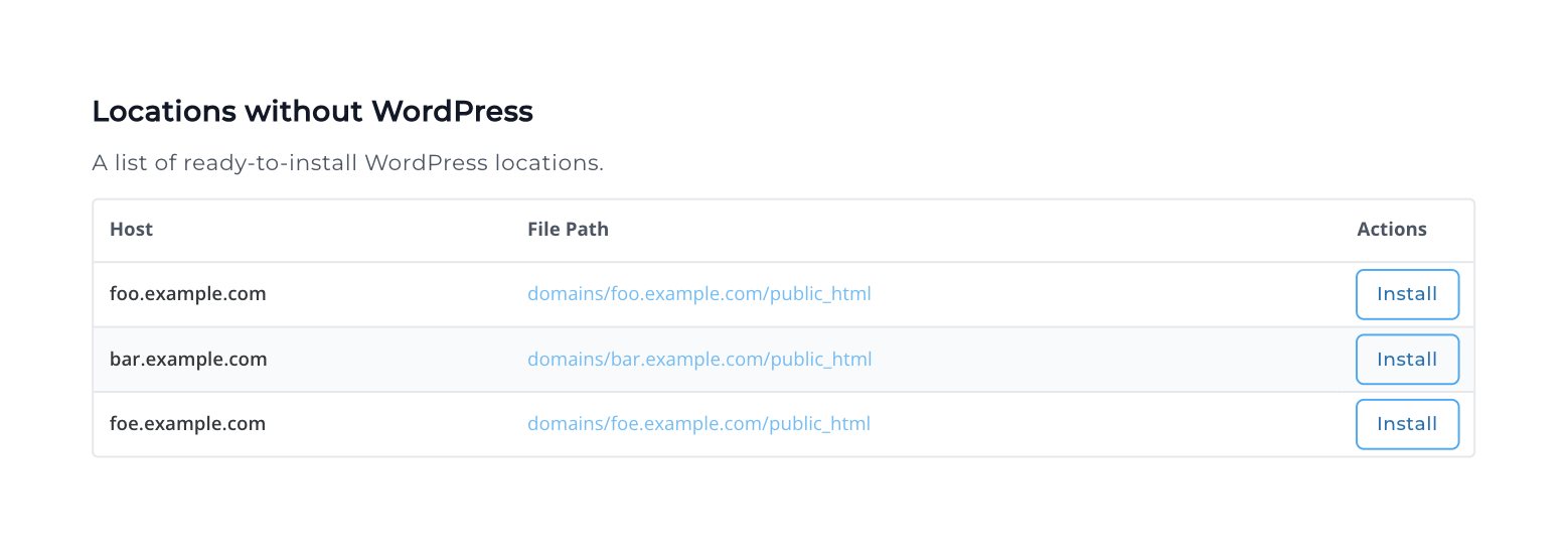 Pending WordPress instances