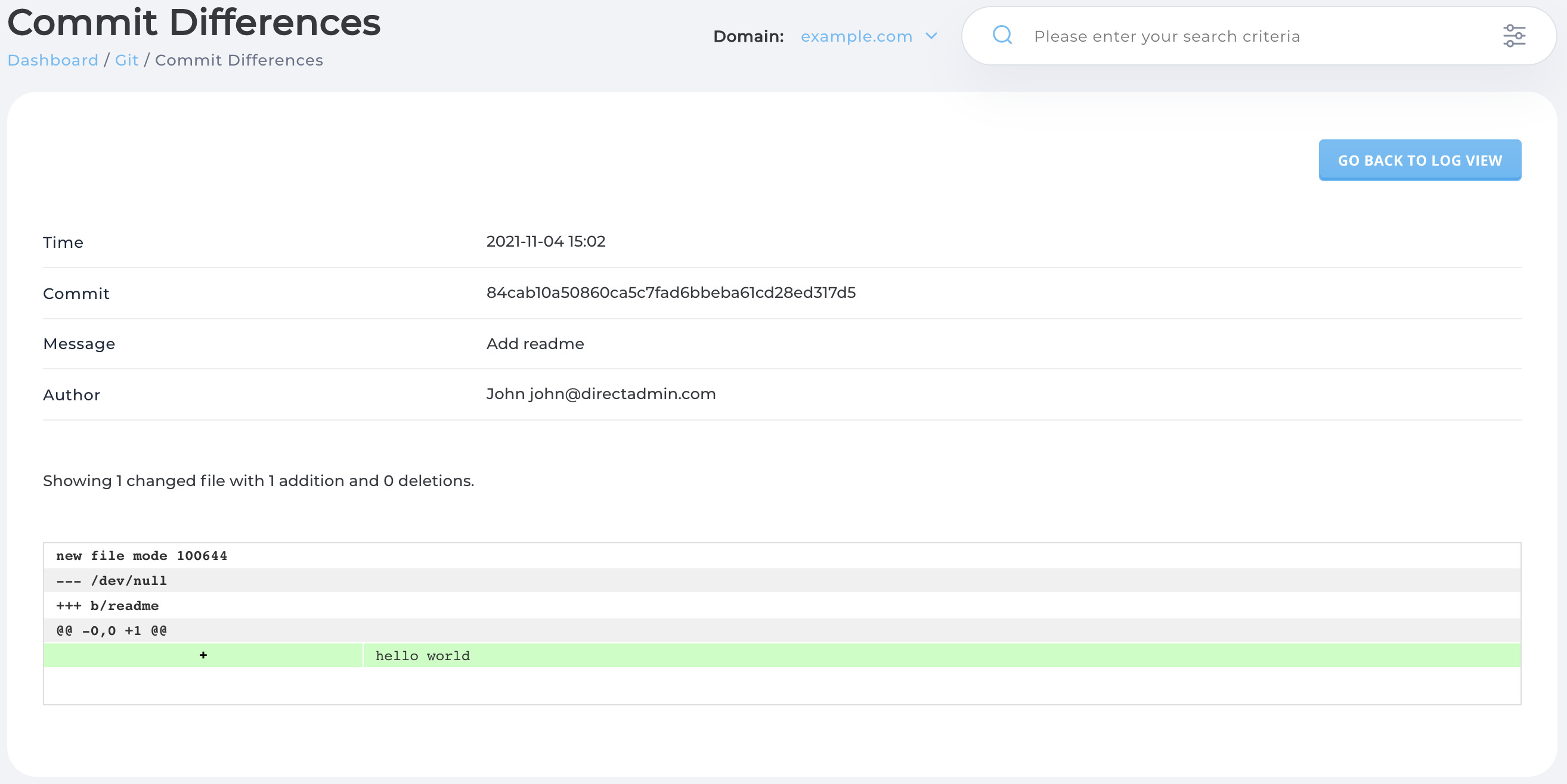 Repo Diff View