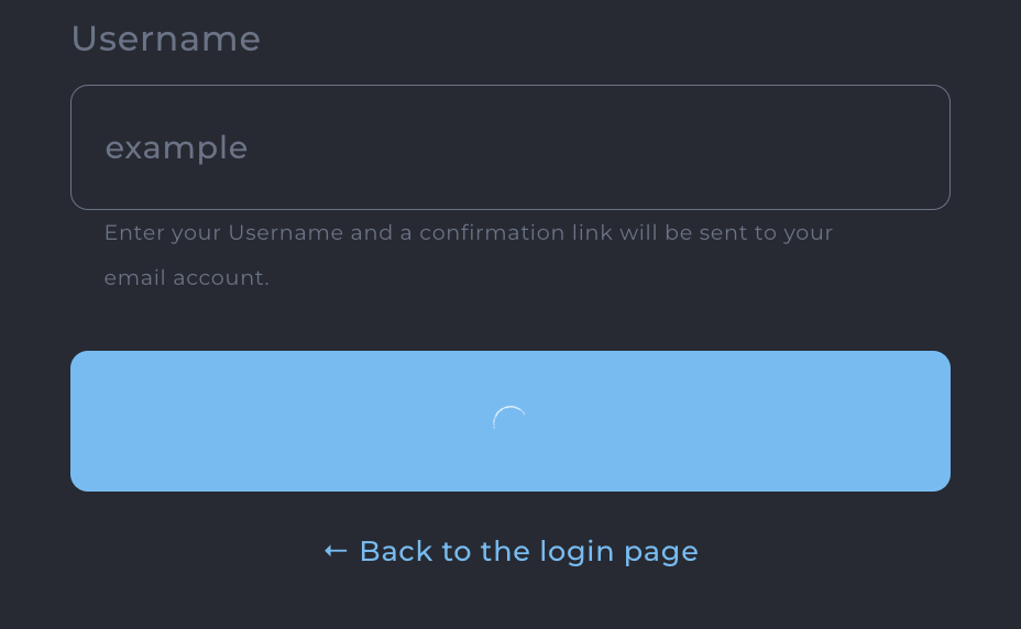 Lost password loader