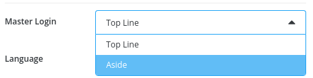 Master Login modes